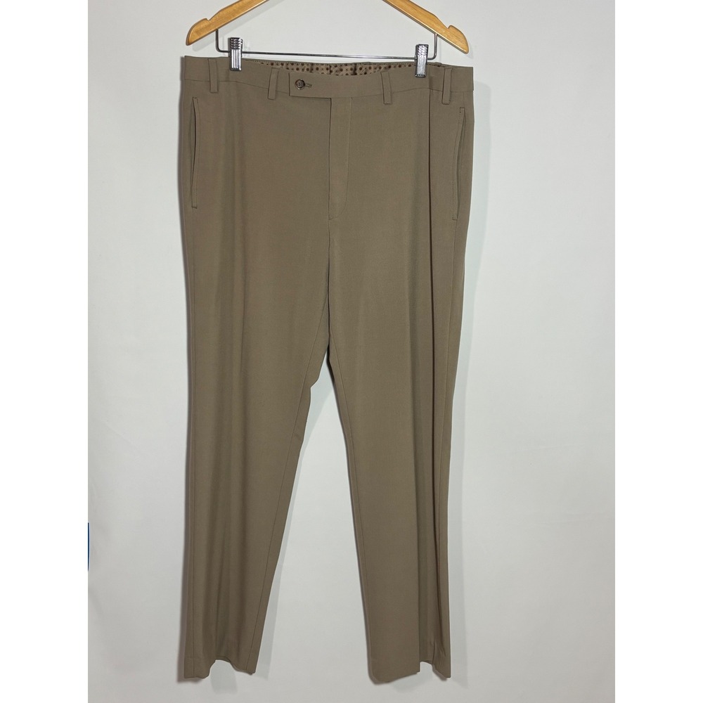 Lauren Ralph Lauren Dress Pants Mens 36x32 Khaki Tan Flat Front Stretch Classic‎